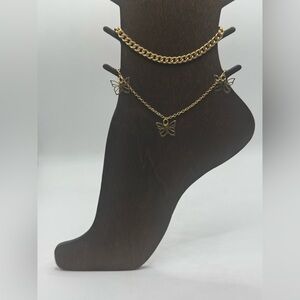 Gold Butterfly Ankle Bracelet
